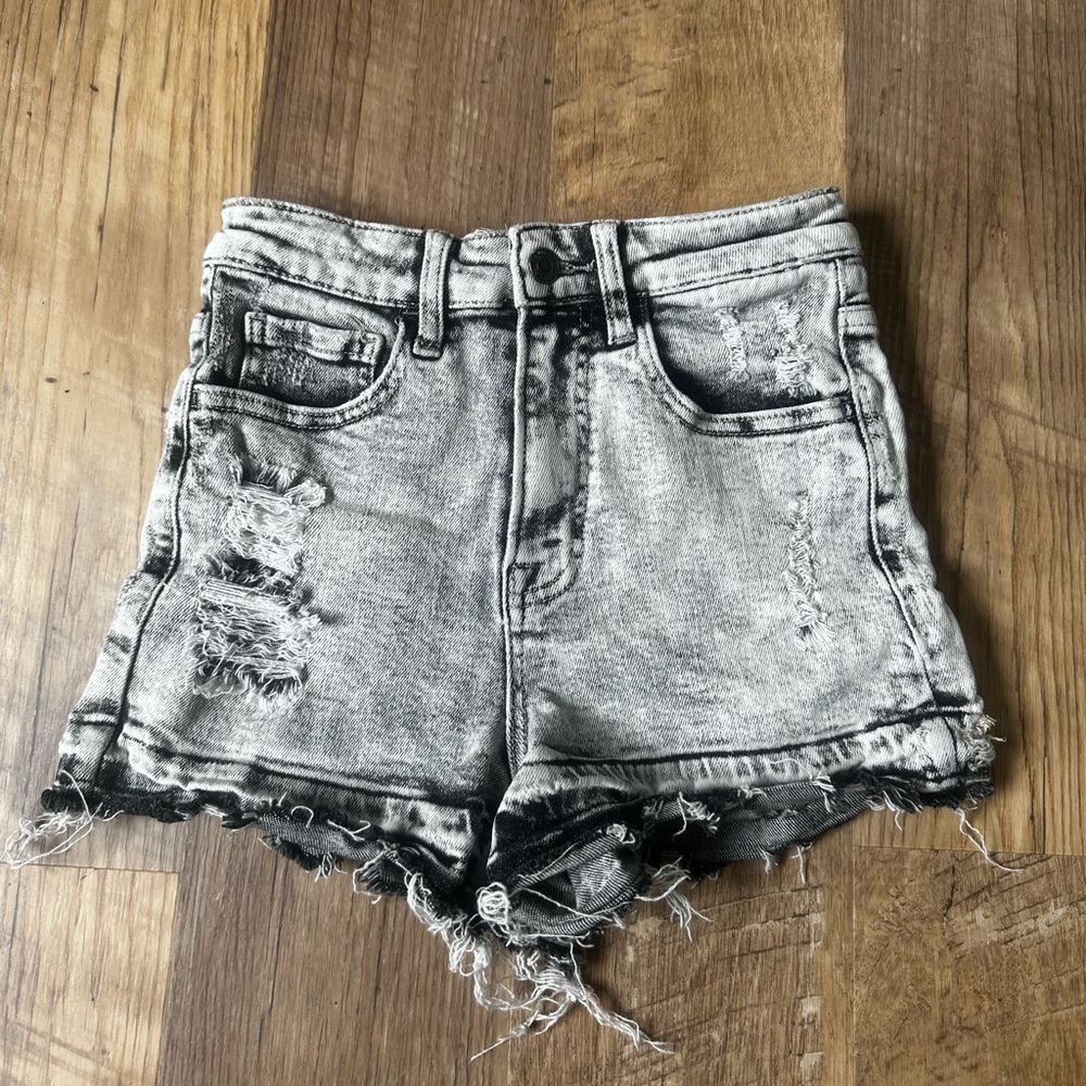 black and white shorts
